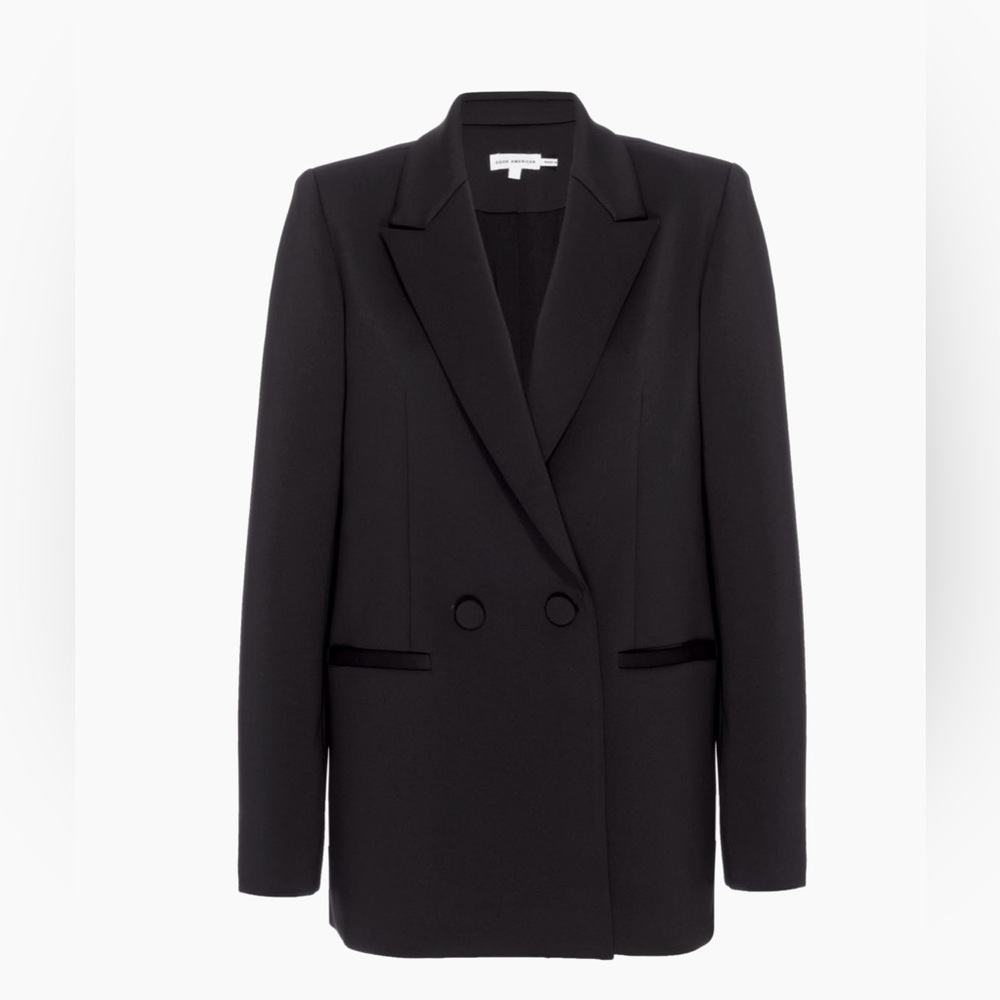 Good American sculpting blazer 2.0 Women's Black Double-Breasted Blazer